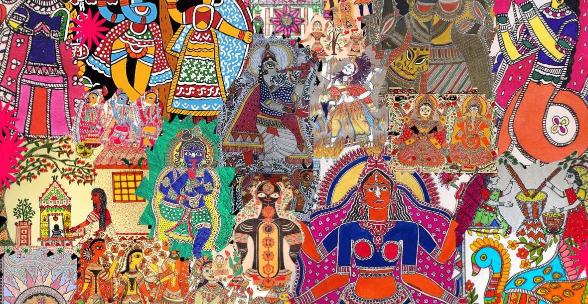 madhubani collage by Prakansh Rathore